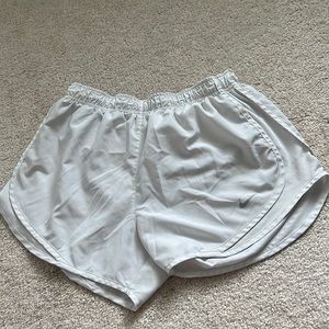 All white Nike shorts